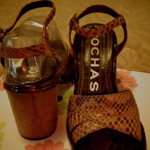 Rochas sling back leather 7 Made in Italy